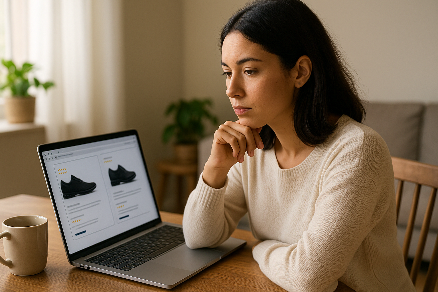 Customer making purchase after online research