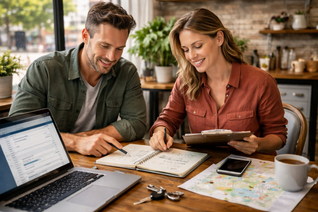 Business owner preparing details before SEO onboarding